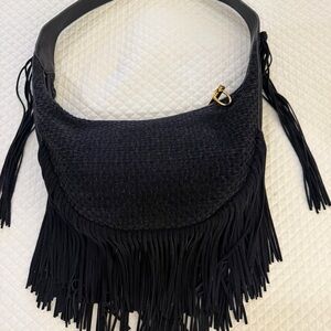 Elizabeth and James NAVY Fringe Women’s Bag